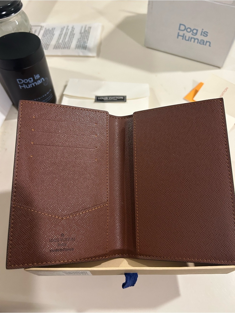 Louis Vuitton Monogram Passport Holder - Dark Brown with Tan Monogram - Picture 12 of 13